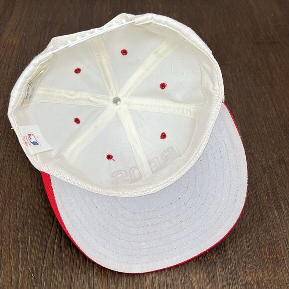 Vintage ANNCO Cincinnati Reds Hat Snapback Cap Pro Line MLB 90s USA Red/White - Picture 7 of 12